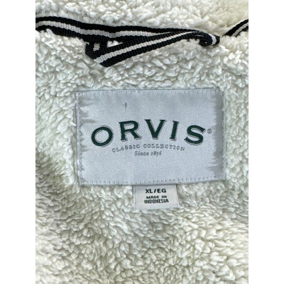 Orvis Mens XL 1/4 Zip Pullover Sweater Gray Fleece Classic Collection - Picture 9 of 16